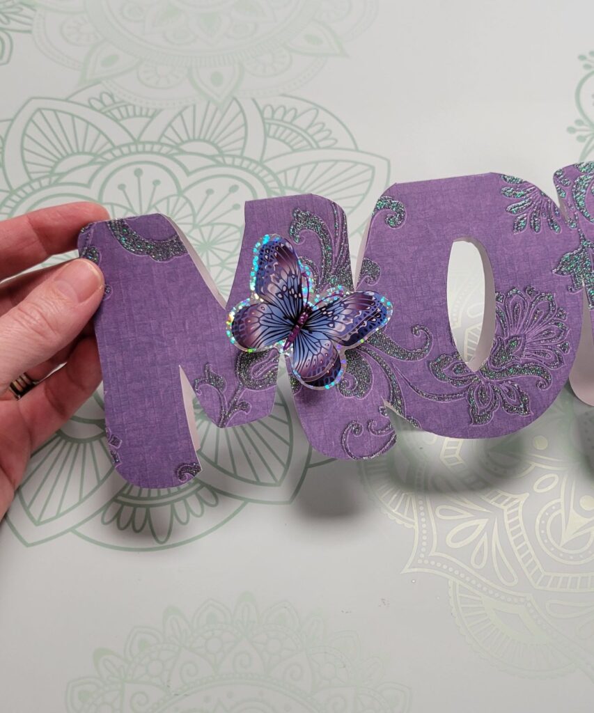 Mom card with butterfly