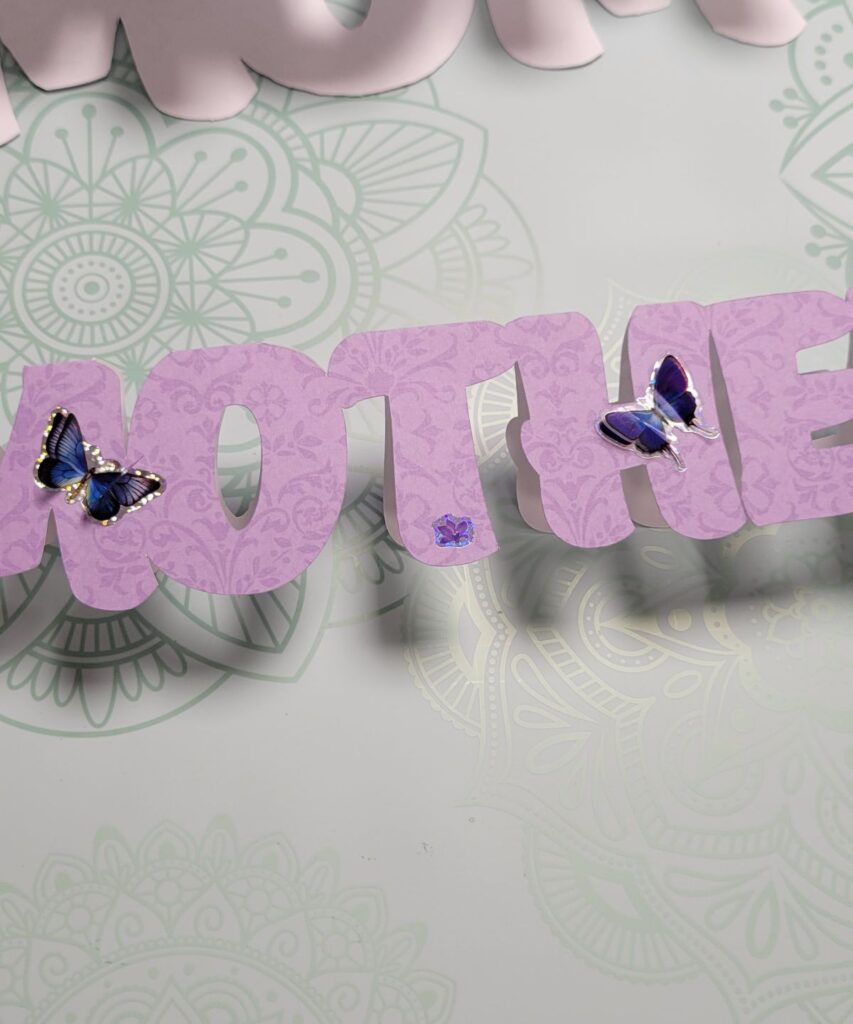 Mother card with butterflies on it