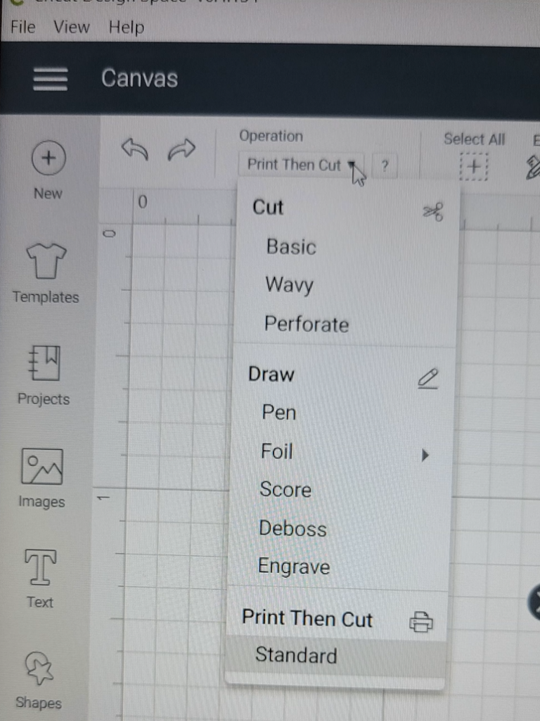 Print then Cut in Design Space