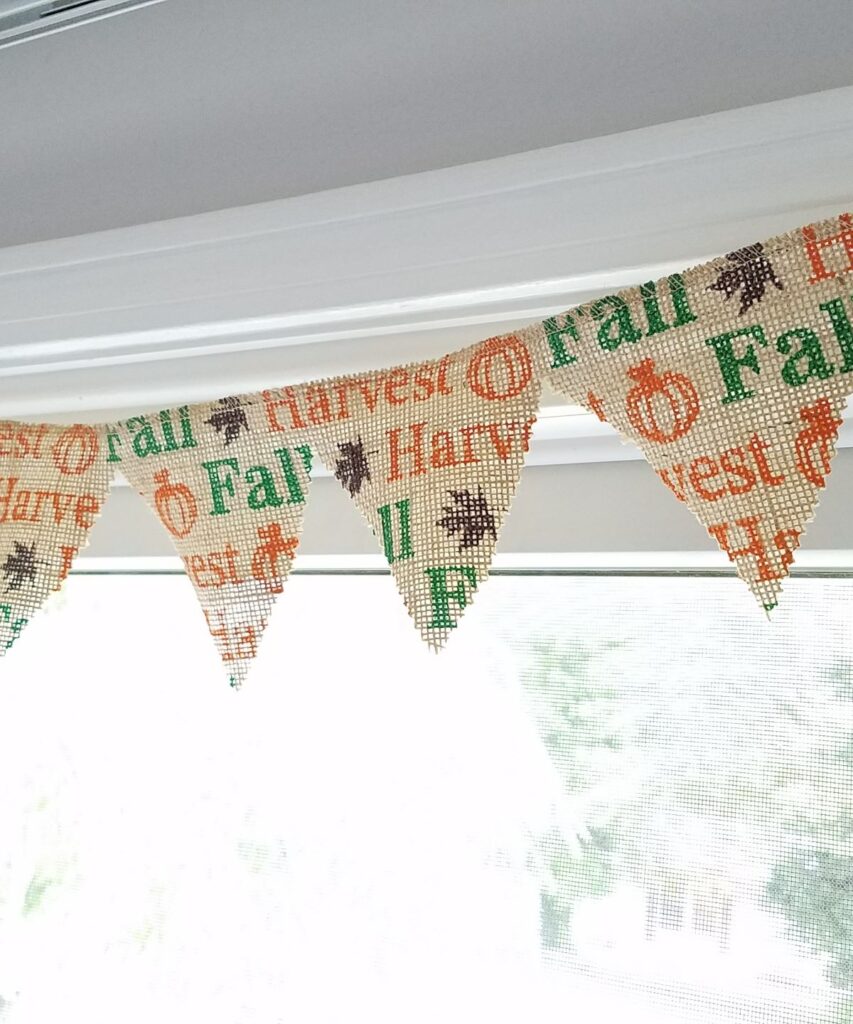 fall burlap banner