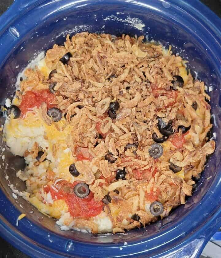 mashed potatoes with french fried onions