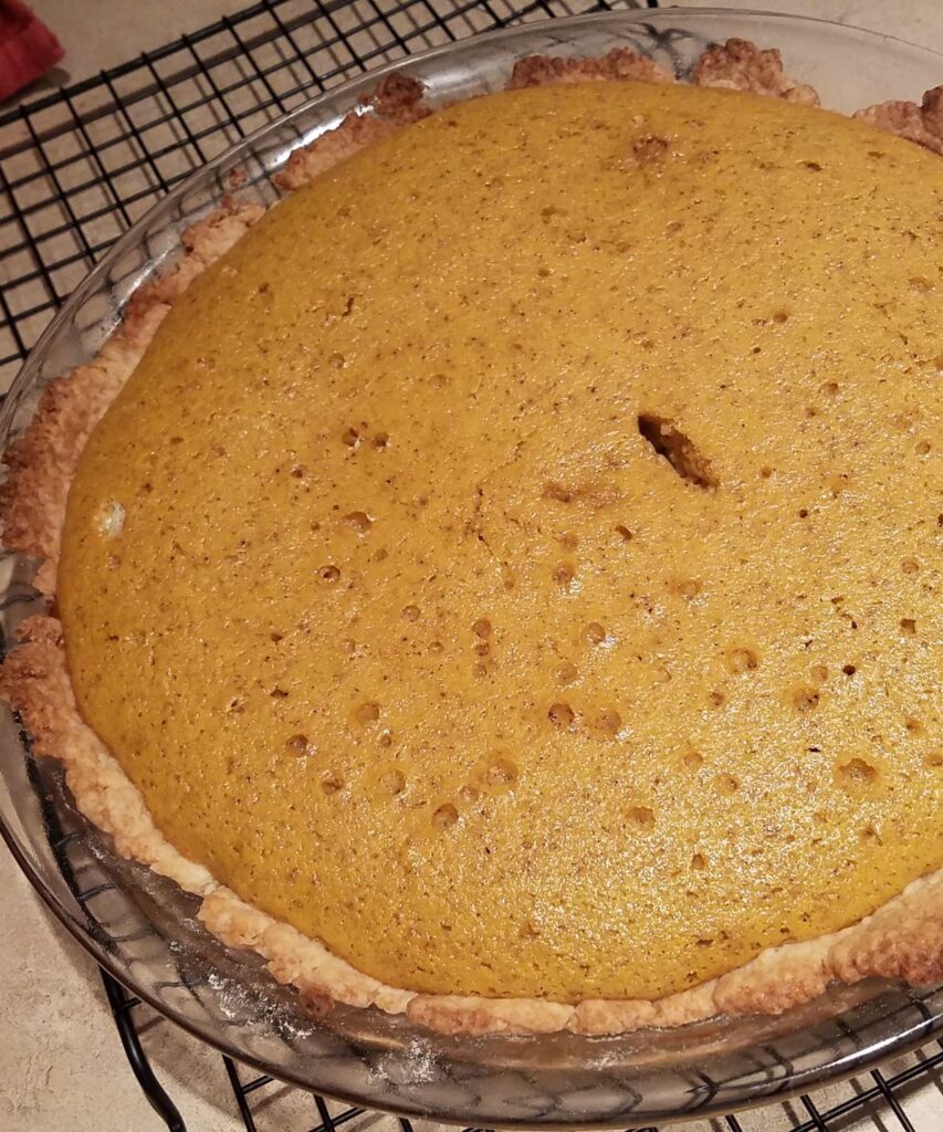 baked pumpkin praline pie