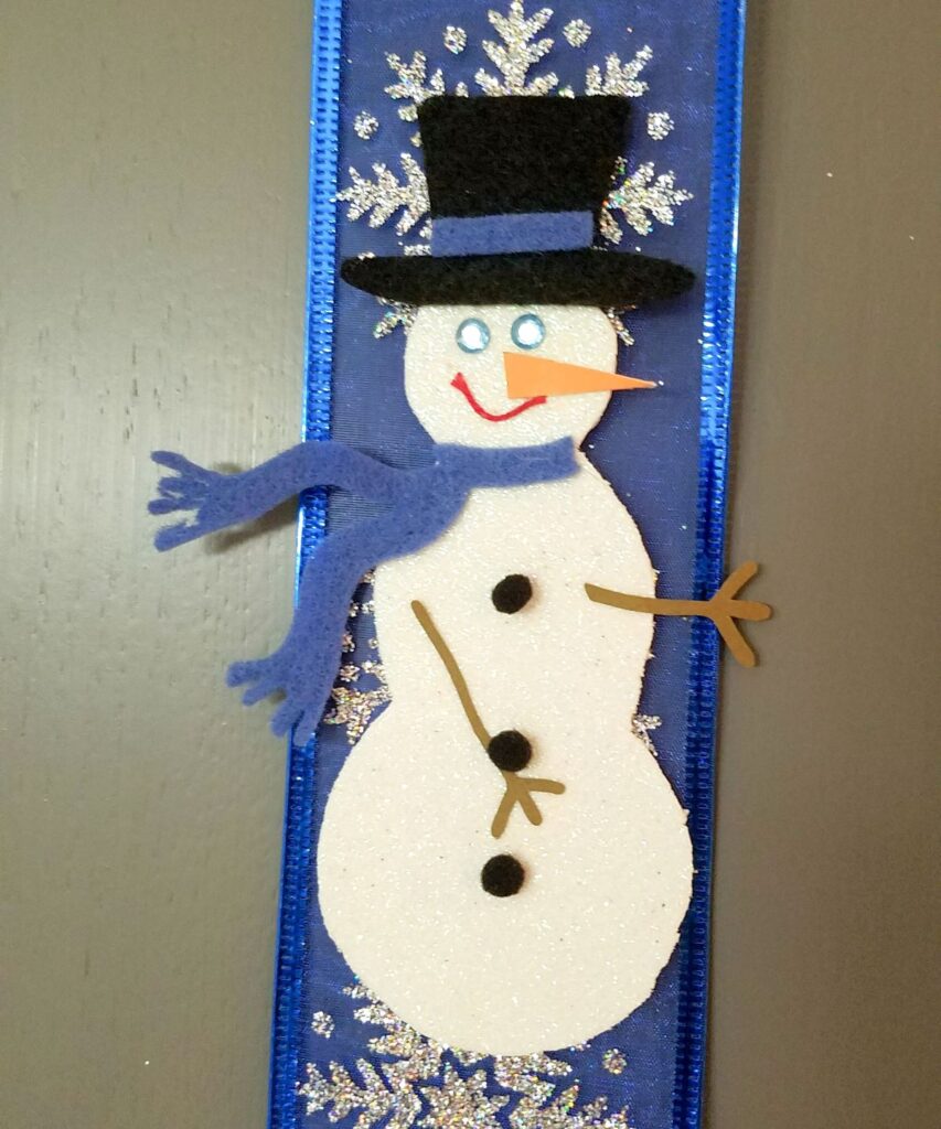 closeup of snowman craft