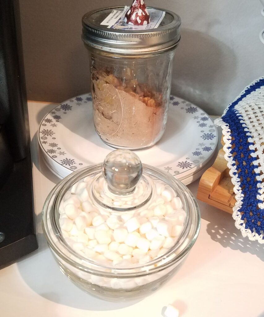 mini marshmallows in jar