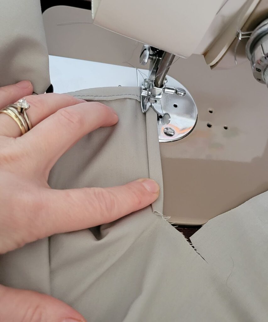 hemming a t shape