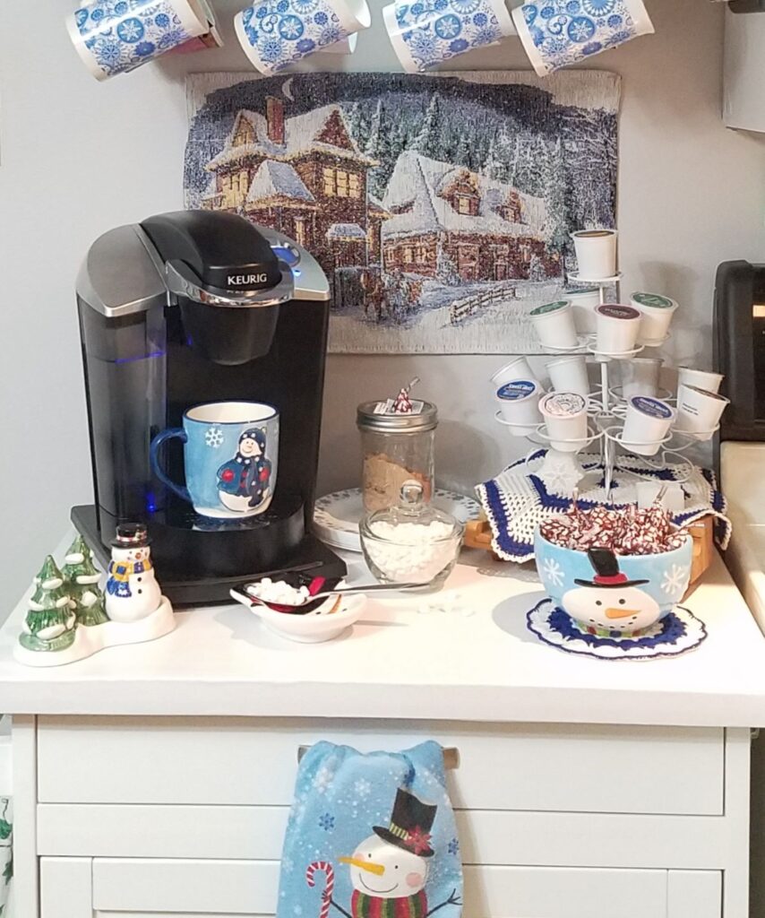 snowman coffee station