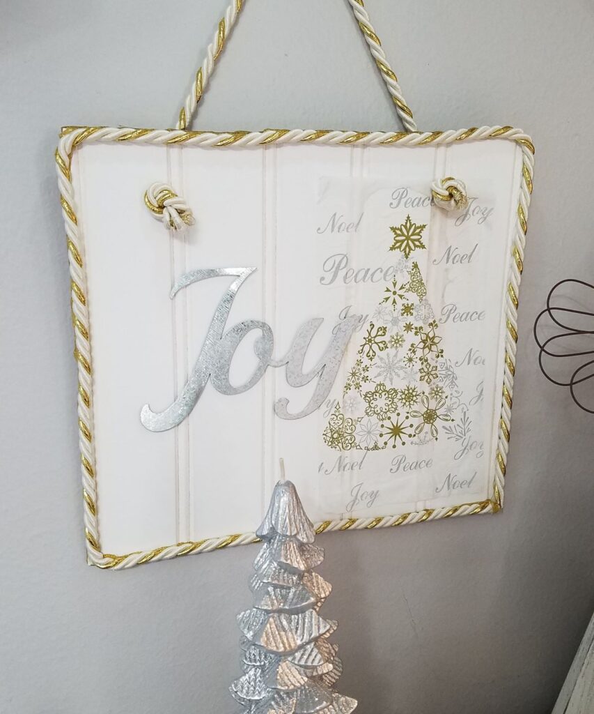 Joy beadboard sign