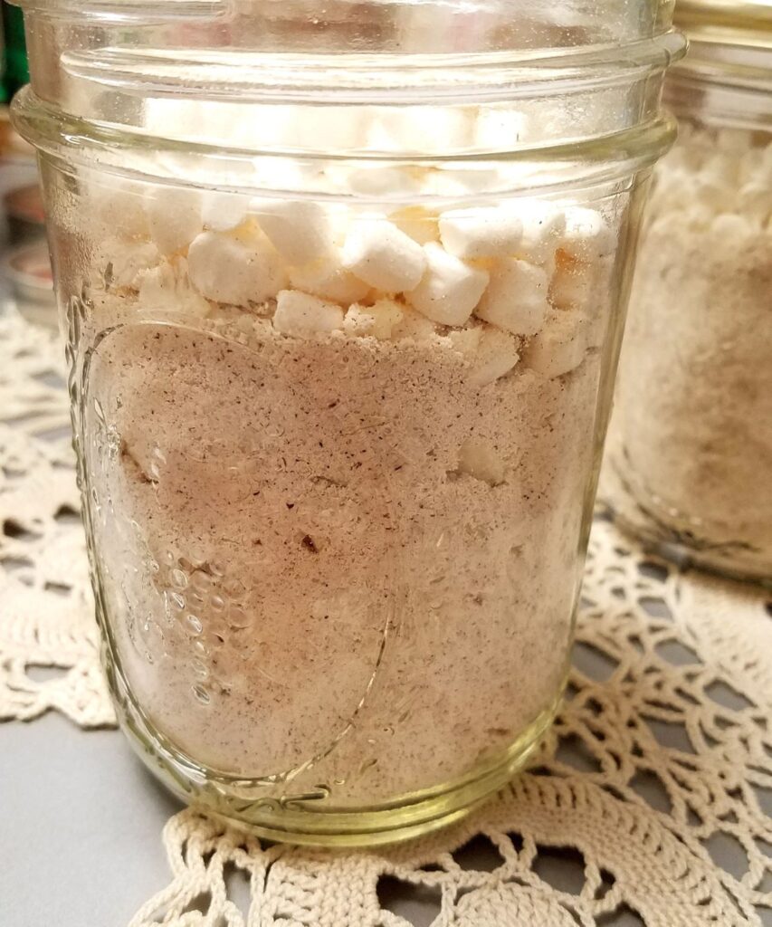 powder in a jar