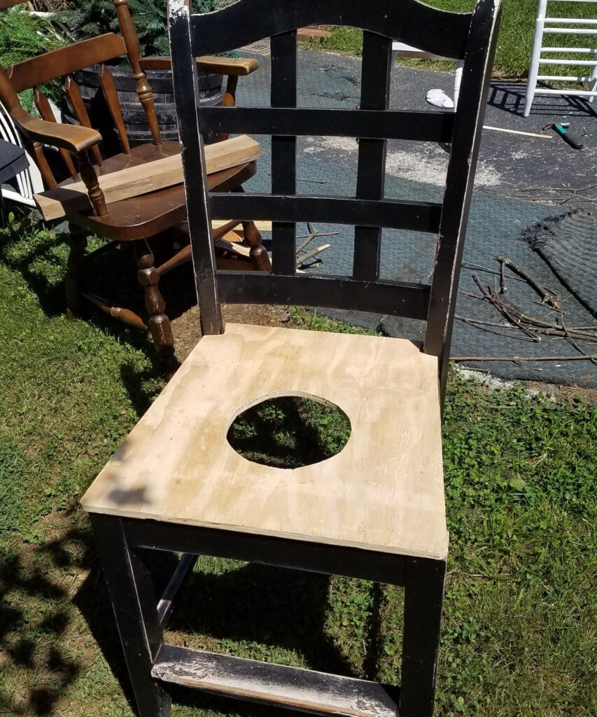 chair with a hole in it