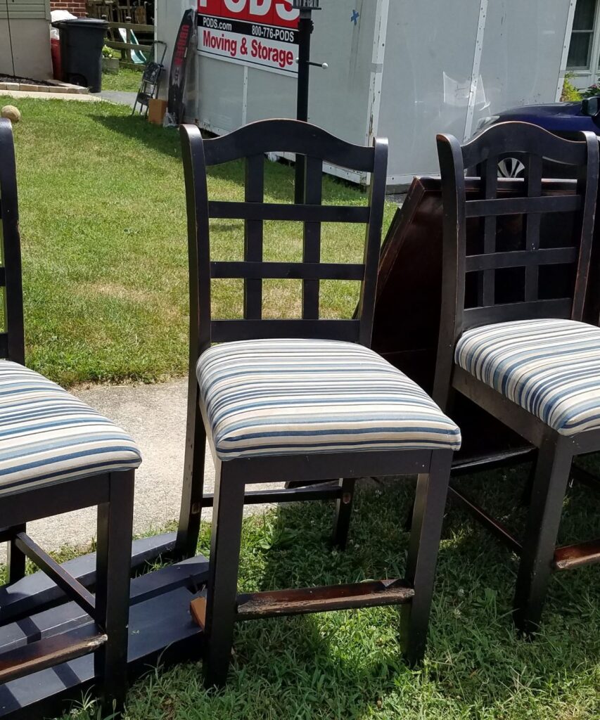 old black dining chair