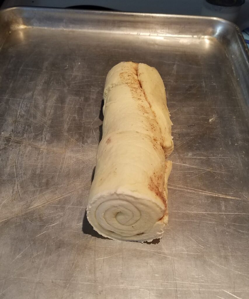 cinnamon roll after it comes out of the can