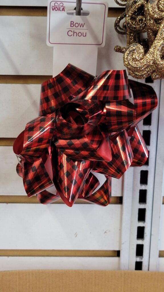 red and black checked bows