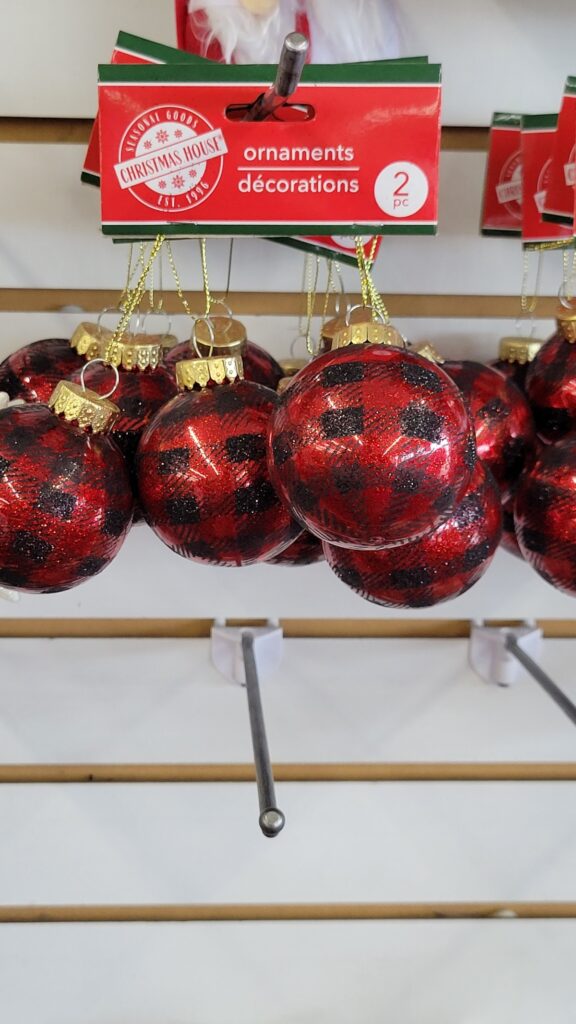 black and red ornaments