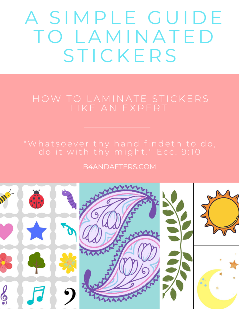 Simple Guide to laminating stickers graphic