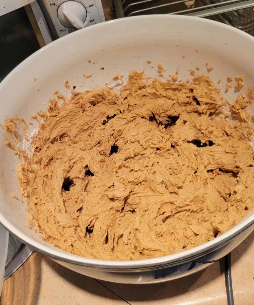 cookie dough in bowl