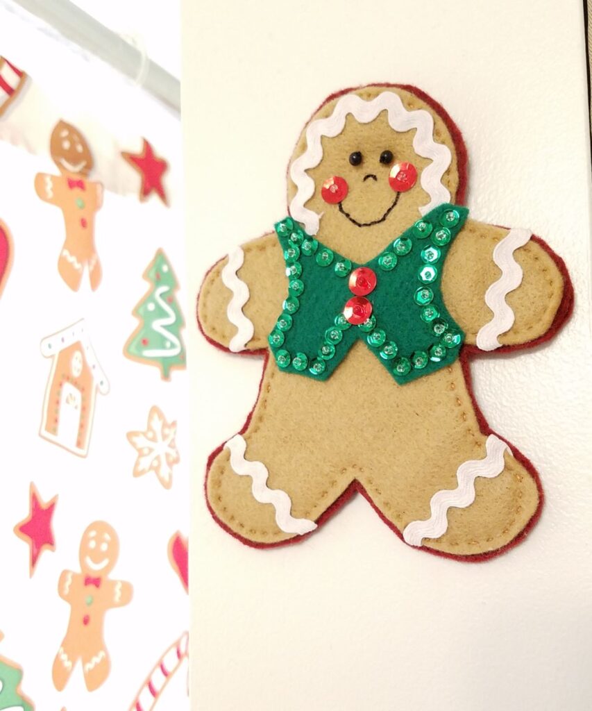 closeup of gingerbread boy