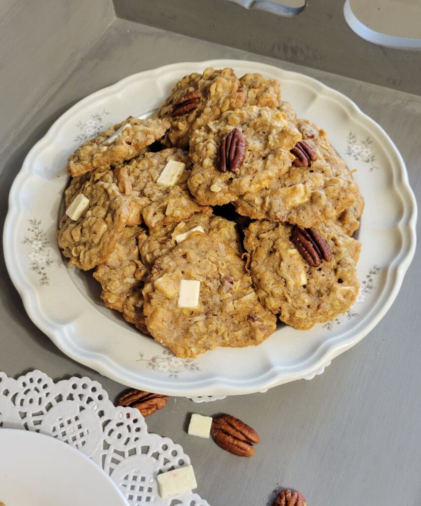 plate of pecan cookies