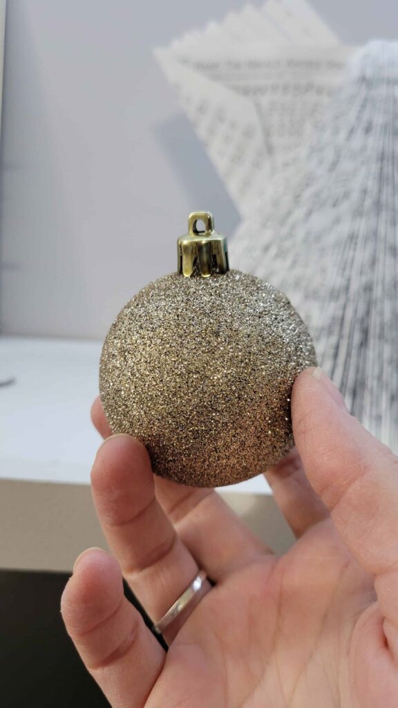gold glitter ornament