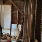 wall with plaster torn off