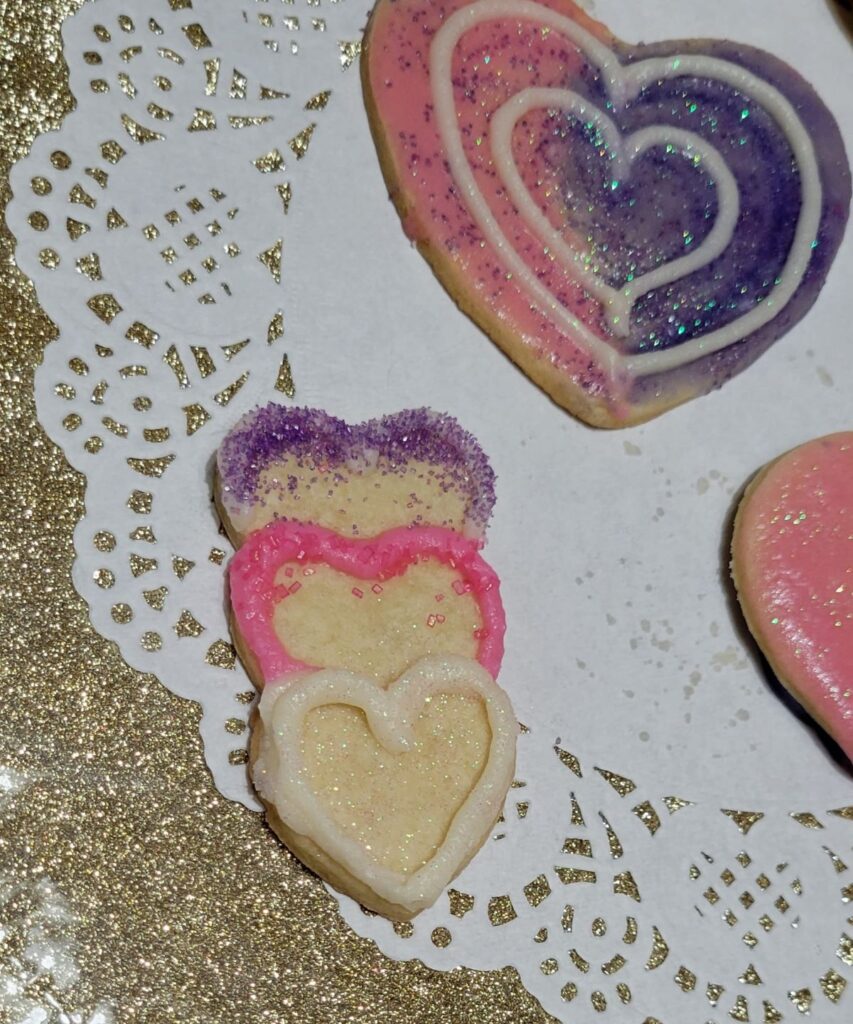 mini heart shaped cookies