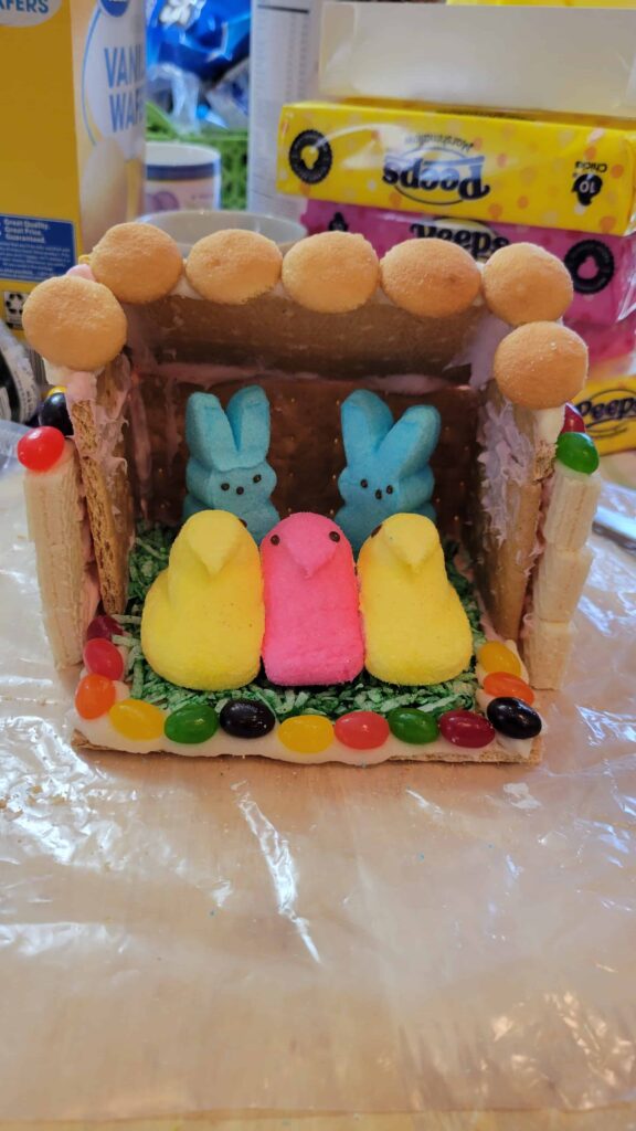 closeup of Peeps house