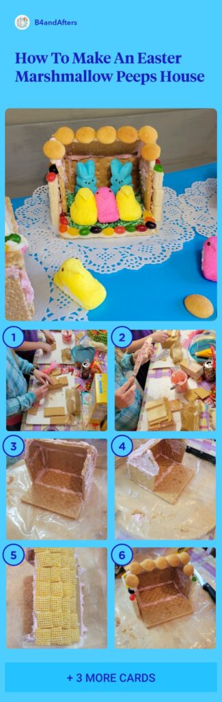 marshmallow peeps house collage