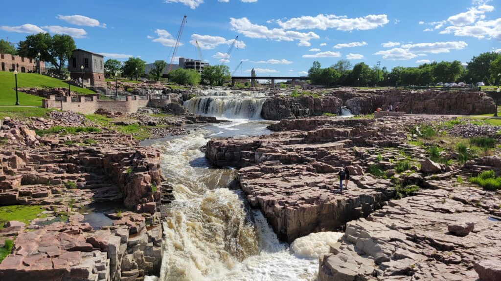 waterfall at Sioux Falls