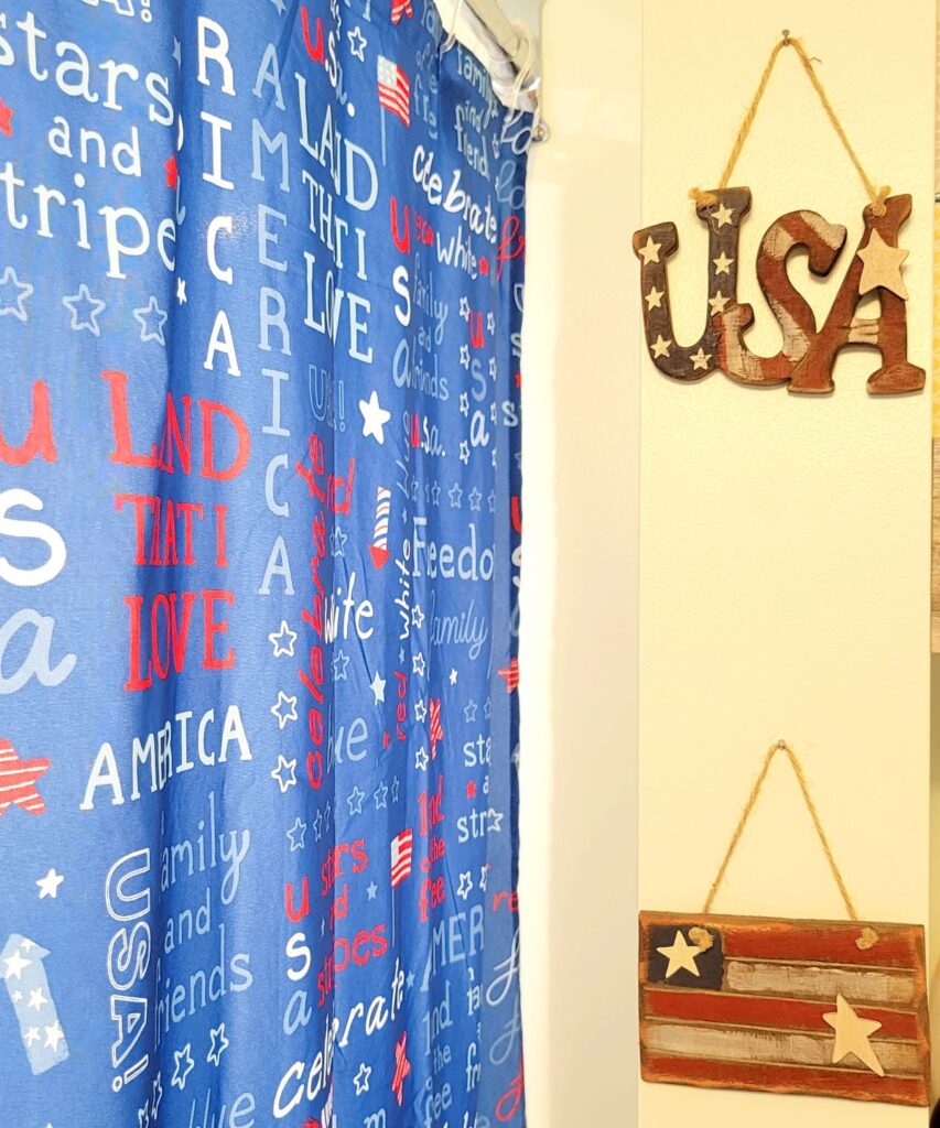 wooden USA signs