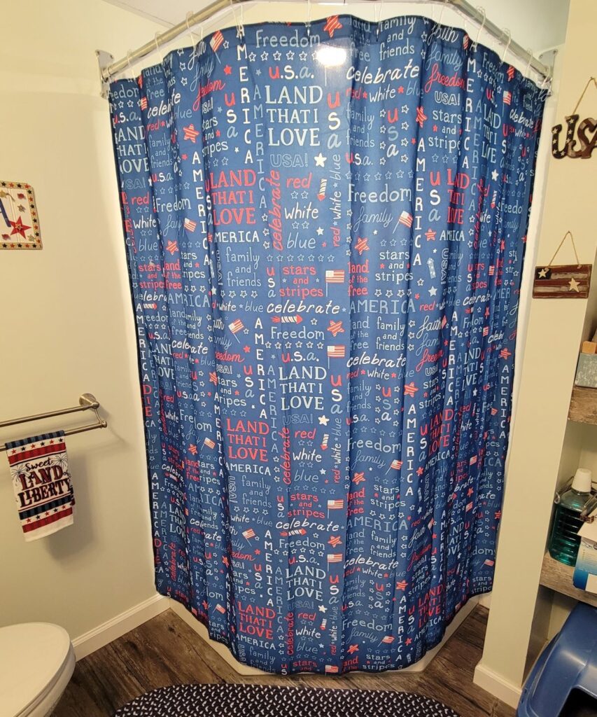 patriotic shower curtain