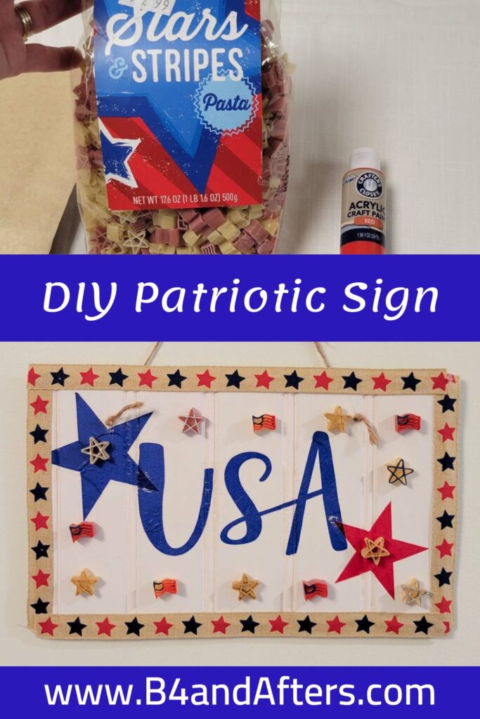 Pinterest pin for diy patriotic sign