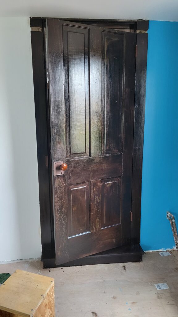 poly stained door