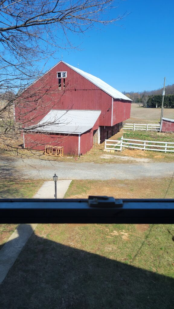 old red barn