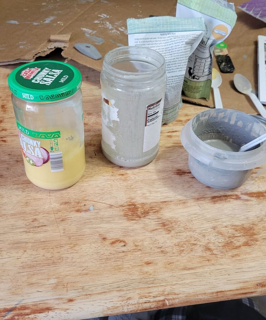 mixing milk paint