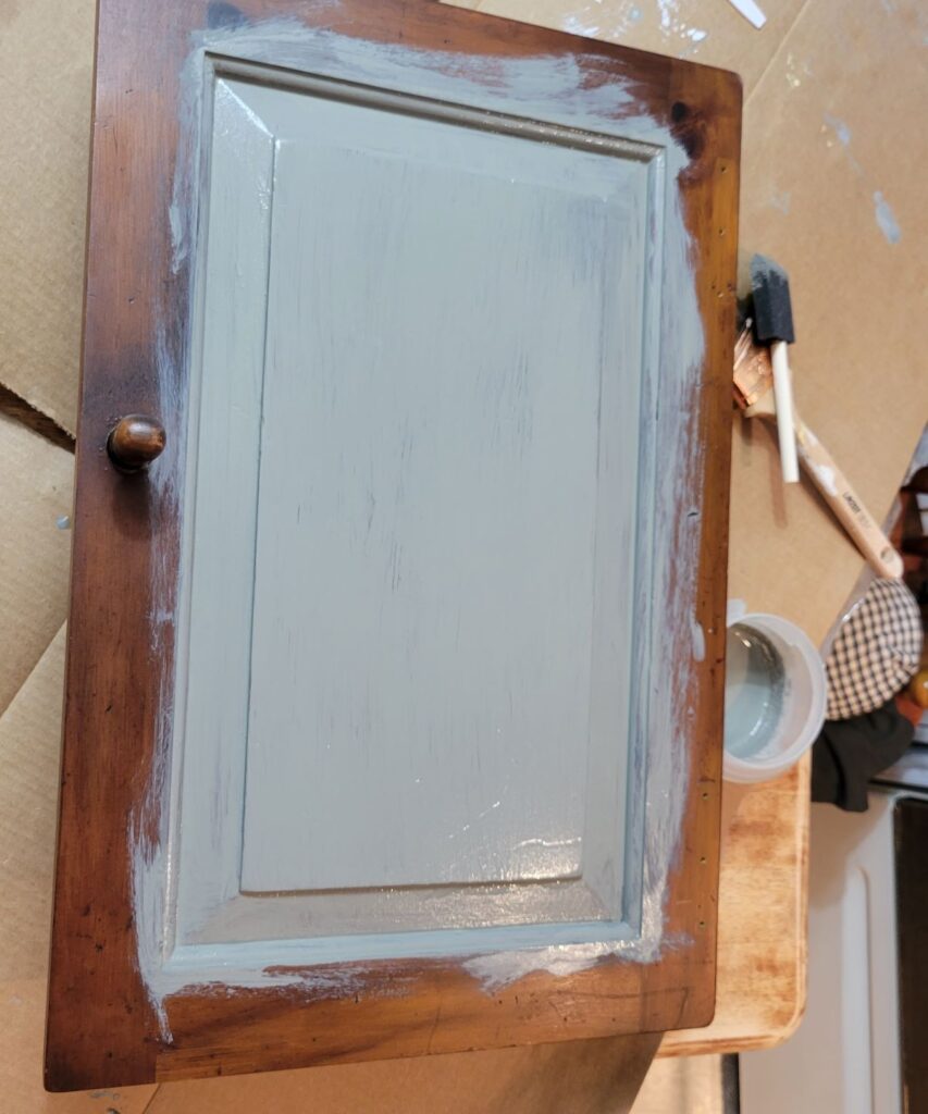 painting door gray
