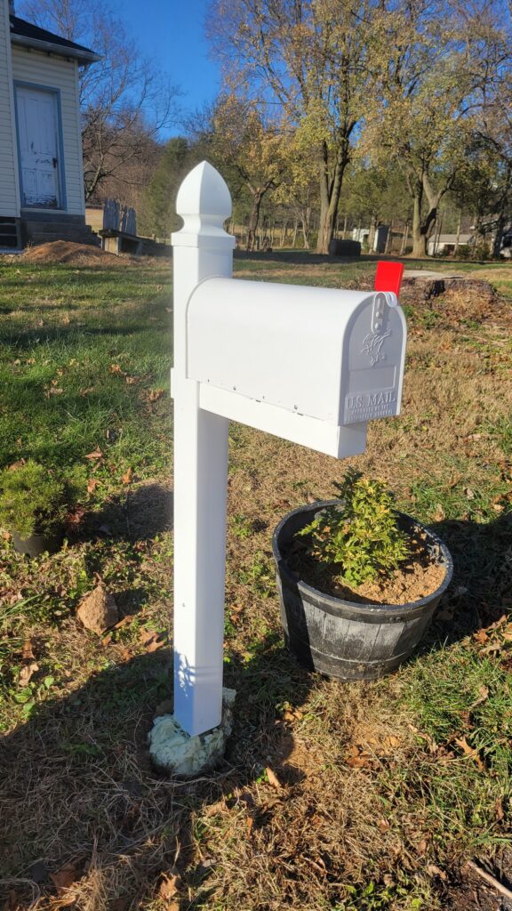 white mailbox