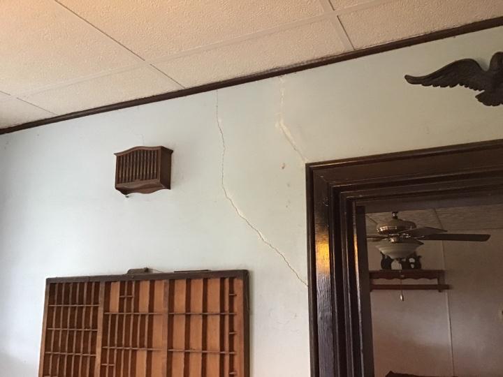 crack in wall