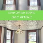 ugly drop ceiling now beautiful tin tiles