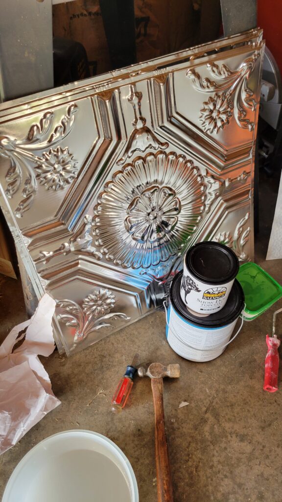 Painted Tin Ceiling Tiles B4 And Afters