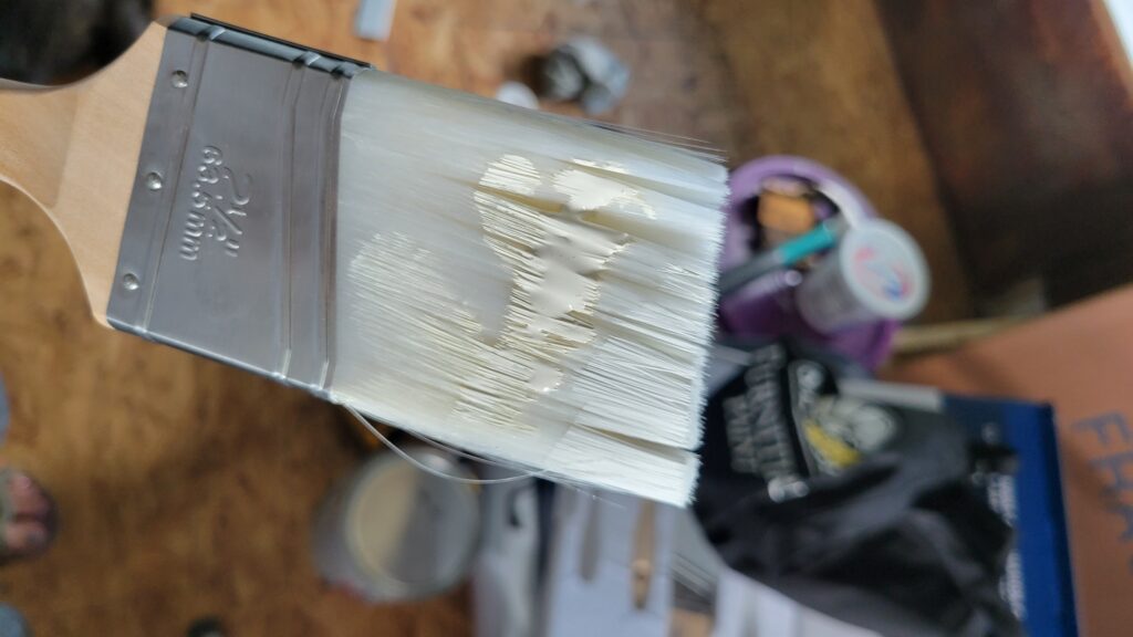 ivory paint on brush