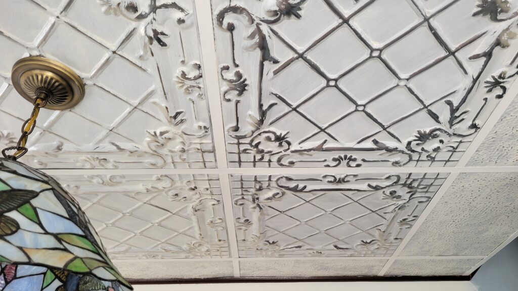creamy ivory tin ceiling tiles