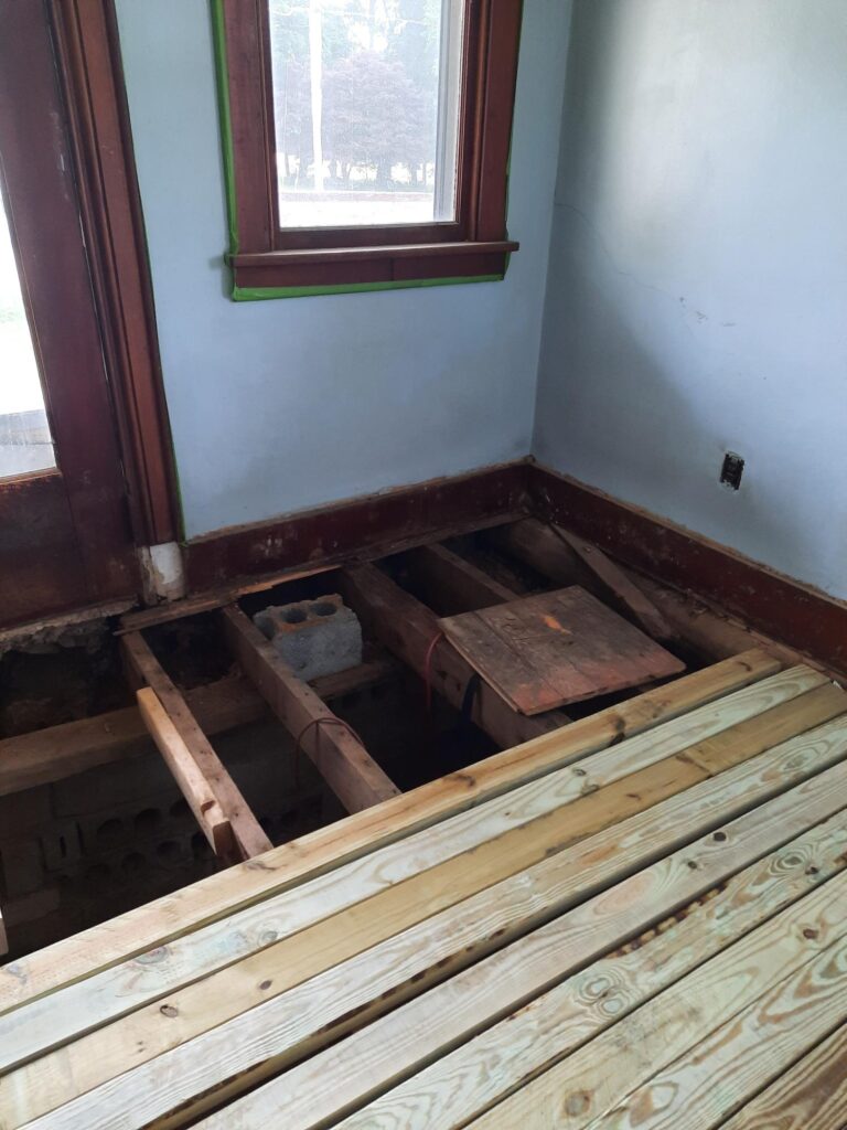 floor boards to be fixed