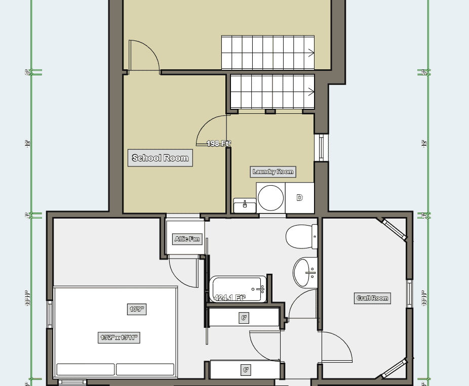 Bathroom layout after renovation