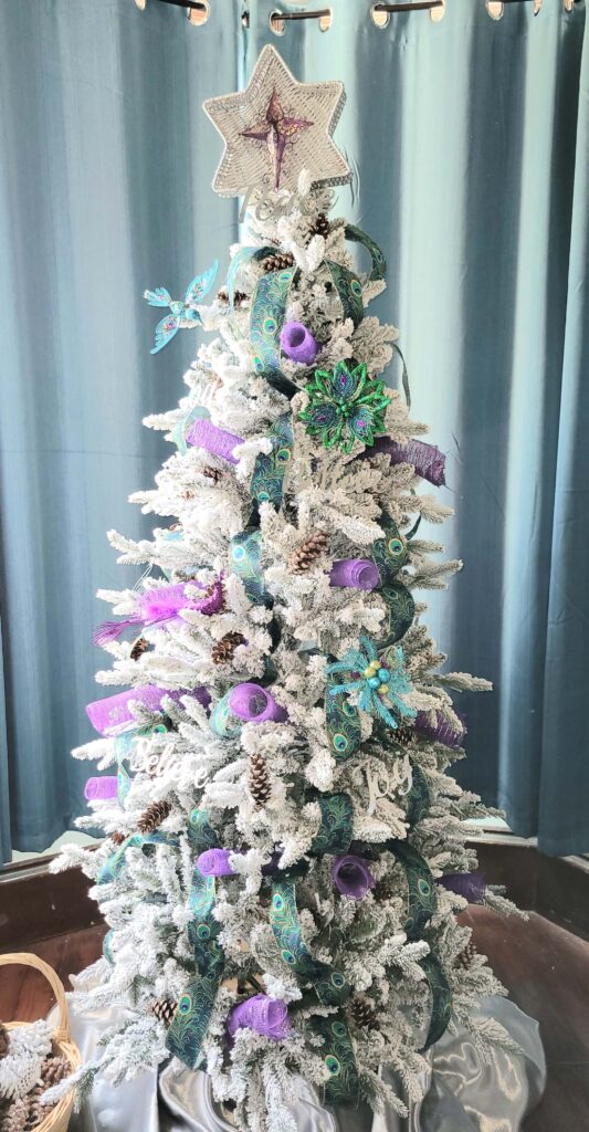 Peacock Christmas Tree B4 and Afters
