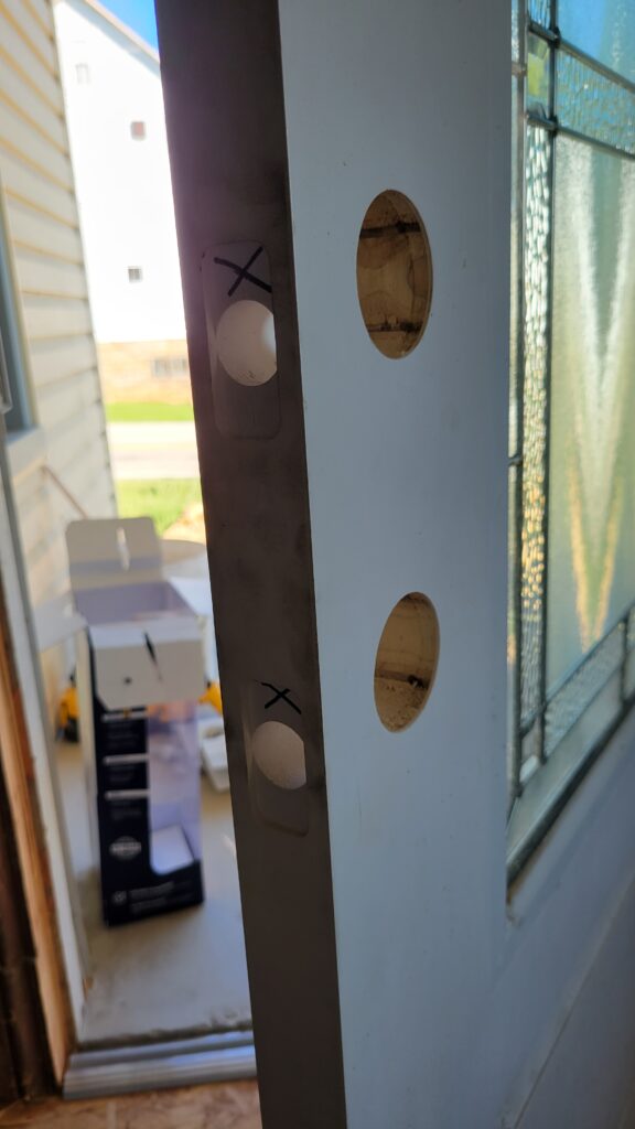 holes not lined up in door