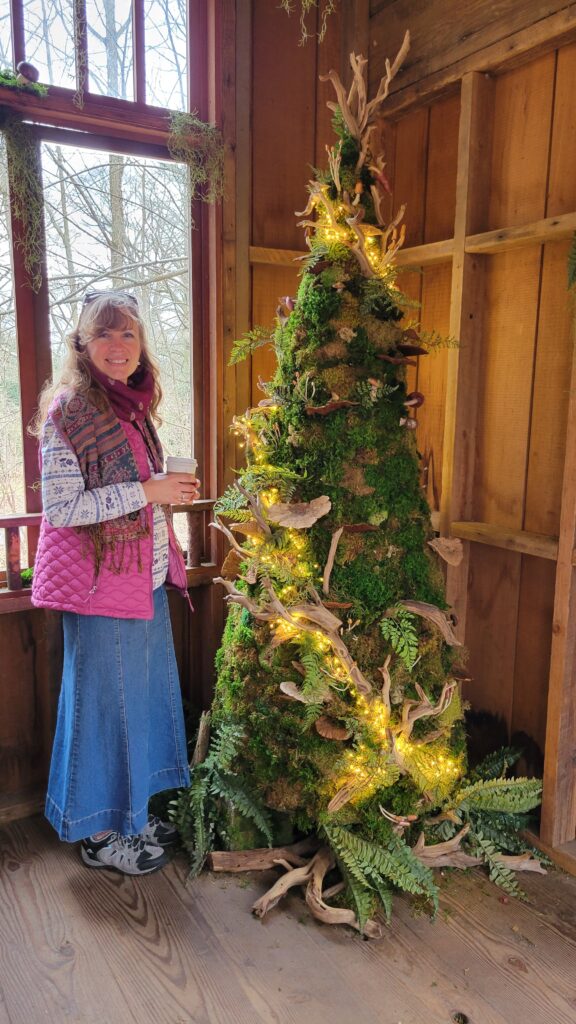 Liberty with moss themed Christmas tree