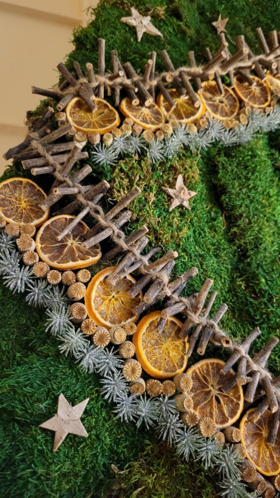 twig and citrus garland