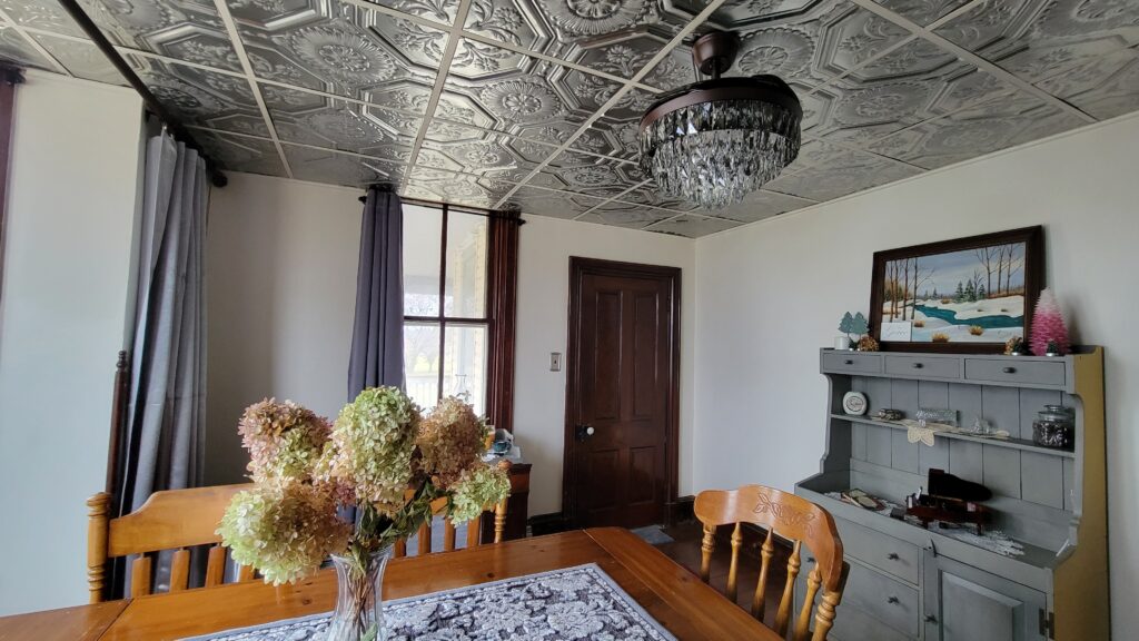 pretty ceiling in old farmhouse