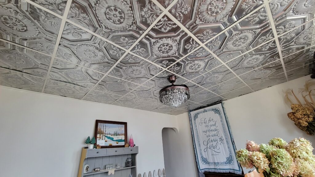 hand painted tin ceiling