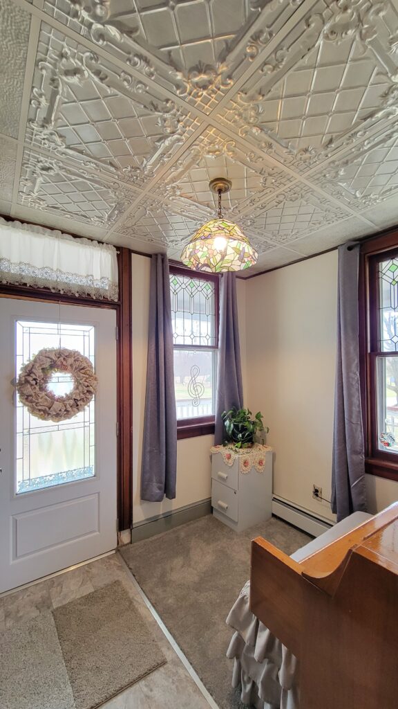 tin ceiling tile makeover