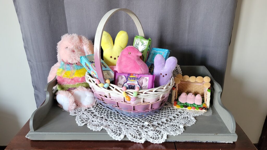 ombre painted easter basket